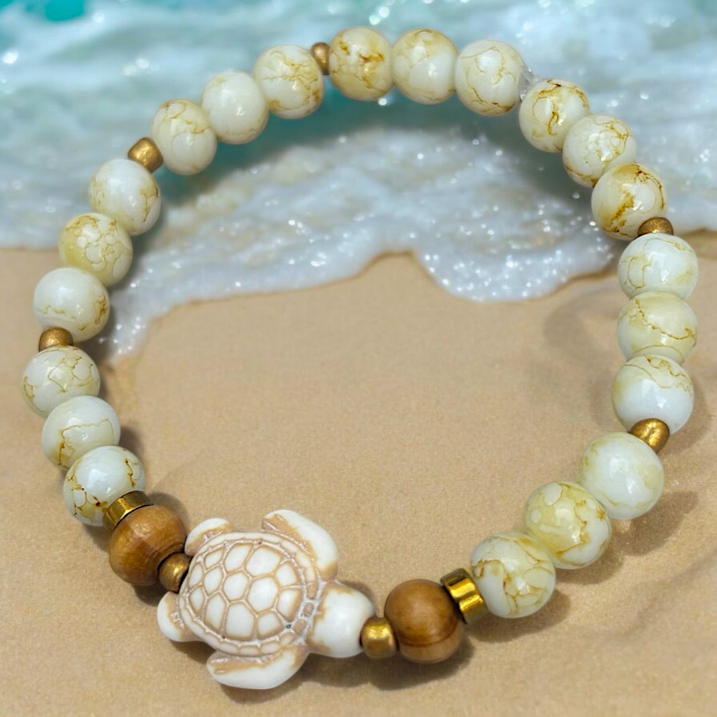 White Turtle Bracelet 2