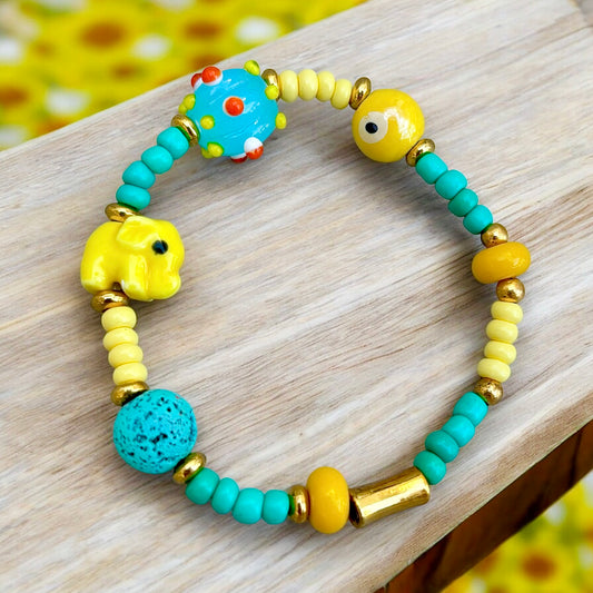 Pulseira Elefante Amarelo